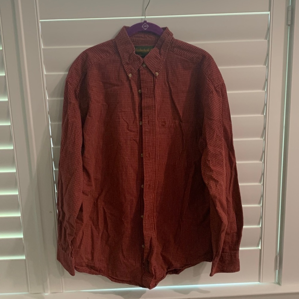 Vintage
TIMBERLAND Vintage Rust Red Plaid Button Down Shirt - Size M